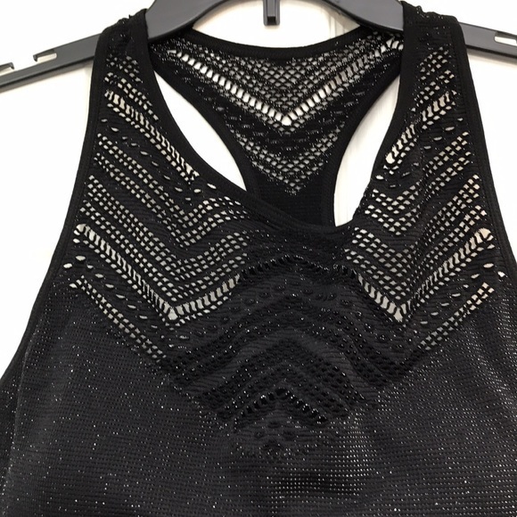 RBX Black and Silver Metallic Sports Bra-Size L  NWT - Picture 2 of 5